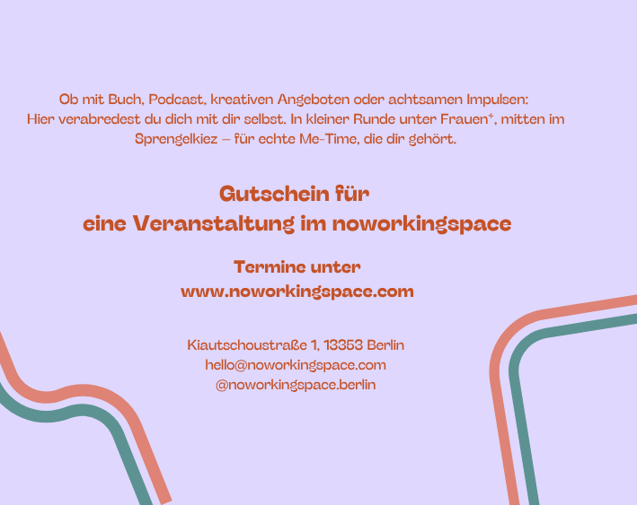 Gutschein Veranstaltung noworkingspace Berlin Wedding